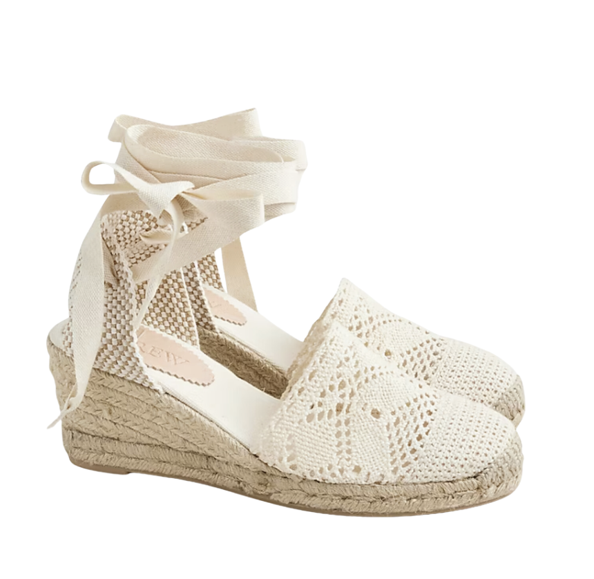 Lace-Up Mid-Heel Espadrilles